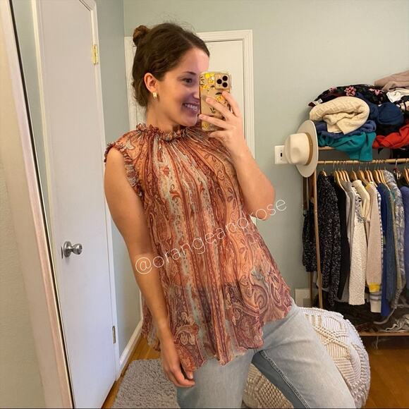 ZIMMERMANN Red Paisley Blouse 1 - Picture 6 of 16